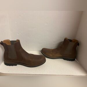 GH Bass Men's Brown Leather Slide On Boots 11.5 Wide